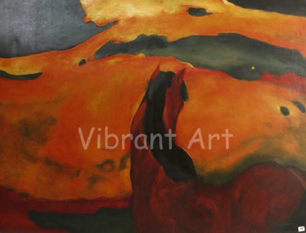 Abstract - Sunset Horse