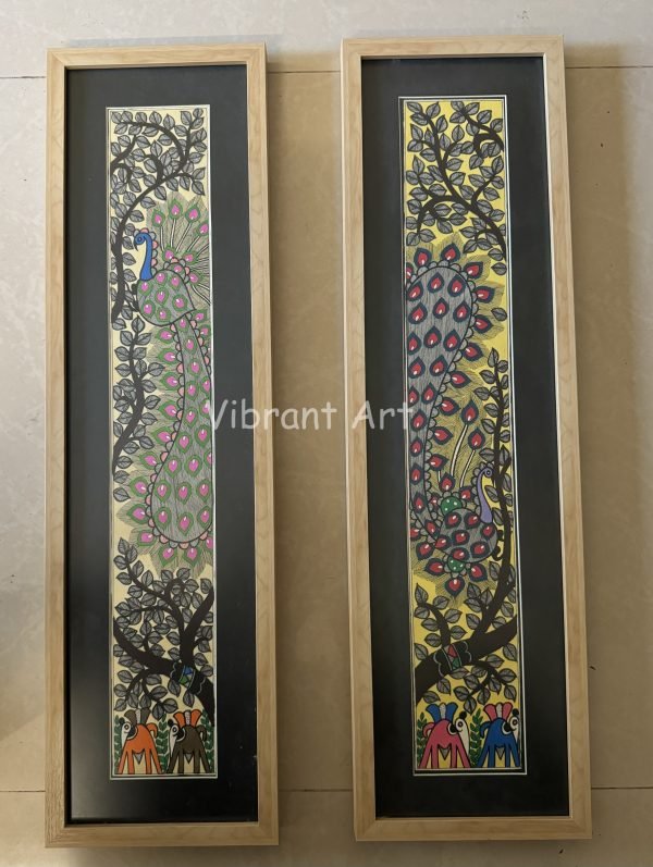 Gondh Art - Set of 2 Peacock