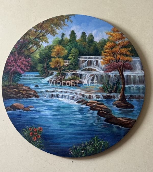 Unique Round Waterfall Painting