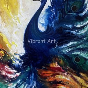 Peacock in fluid Art